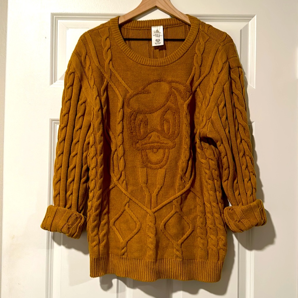 Donald Duck Cable Knit  Crew Neck Sweater (Disneyland Park)